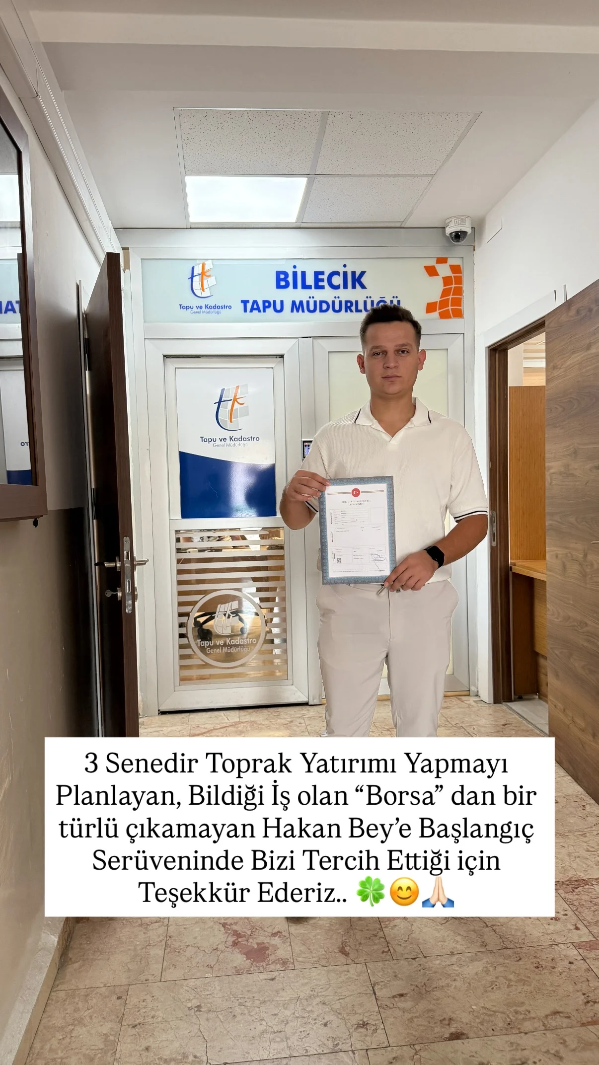 Tapu teslim anı