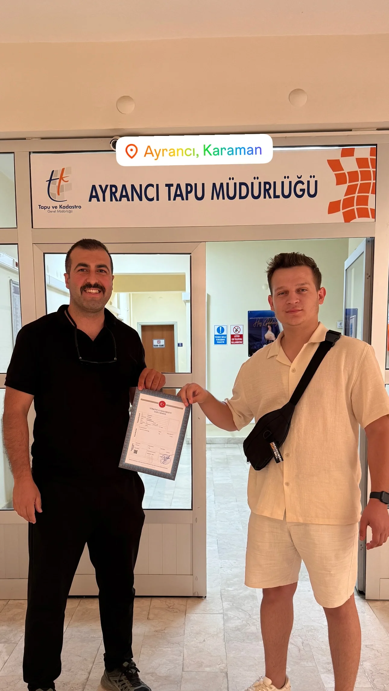 Tapu teslim anı