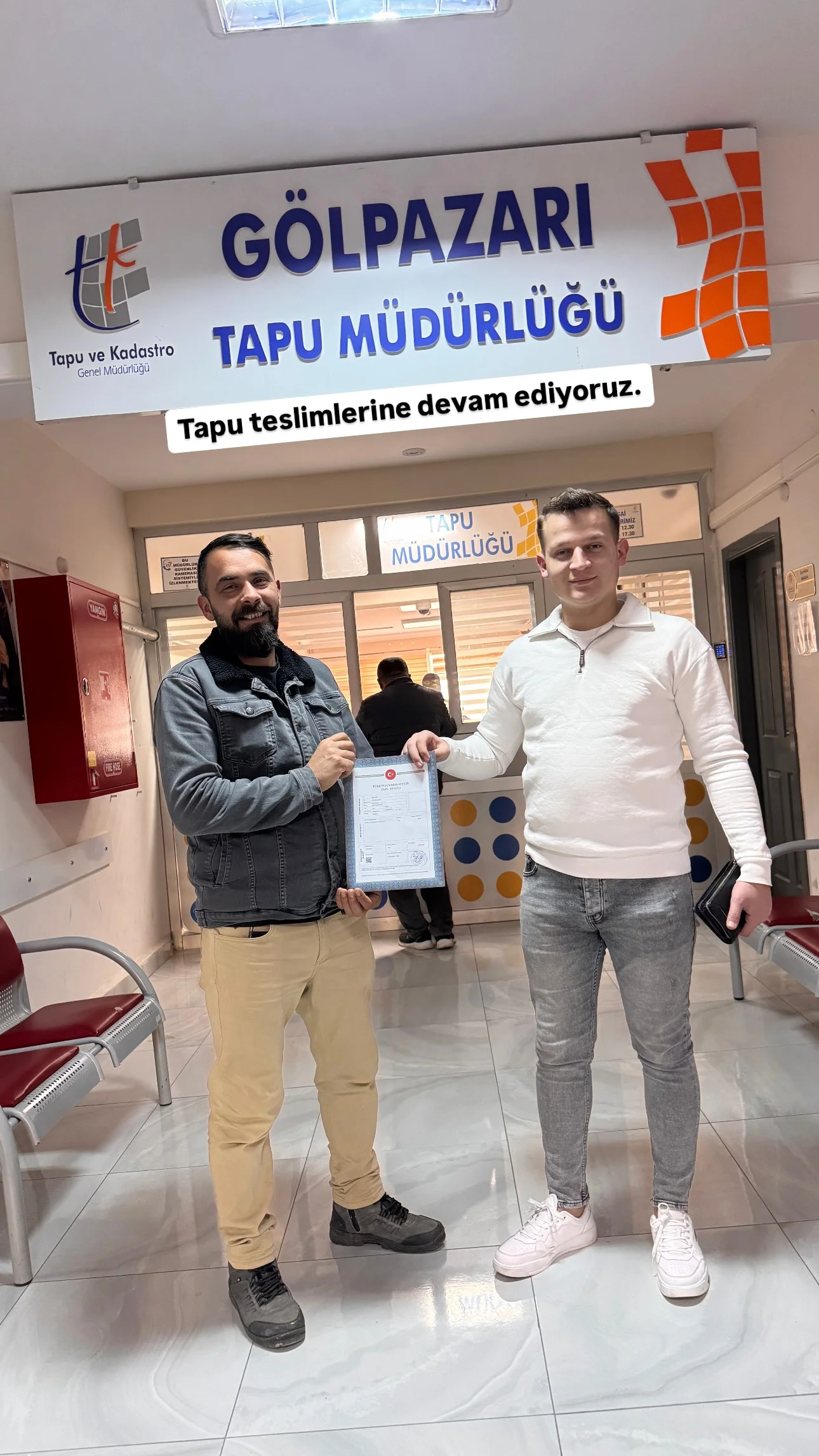 Tapu teslim anı