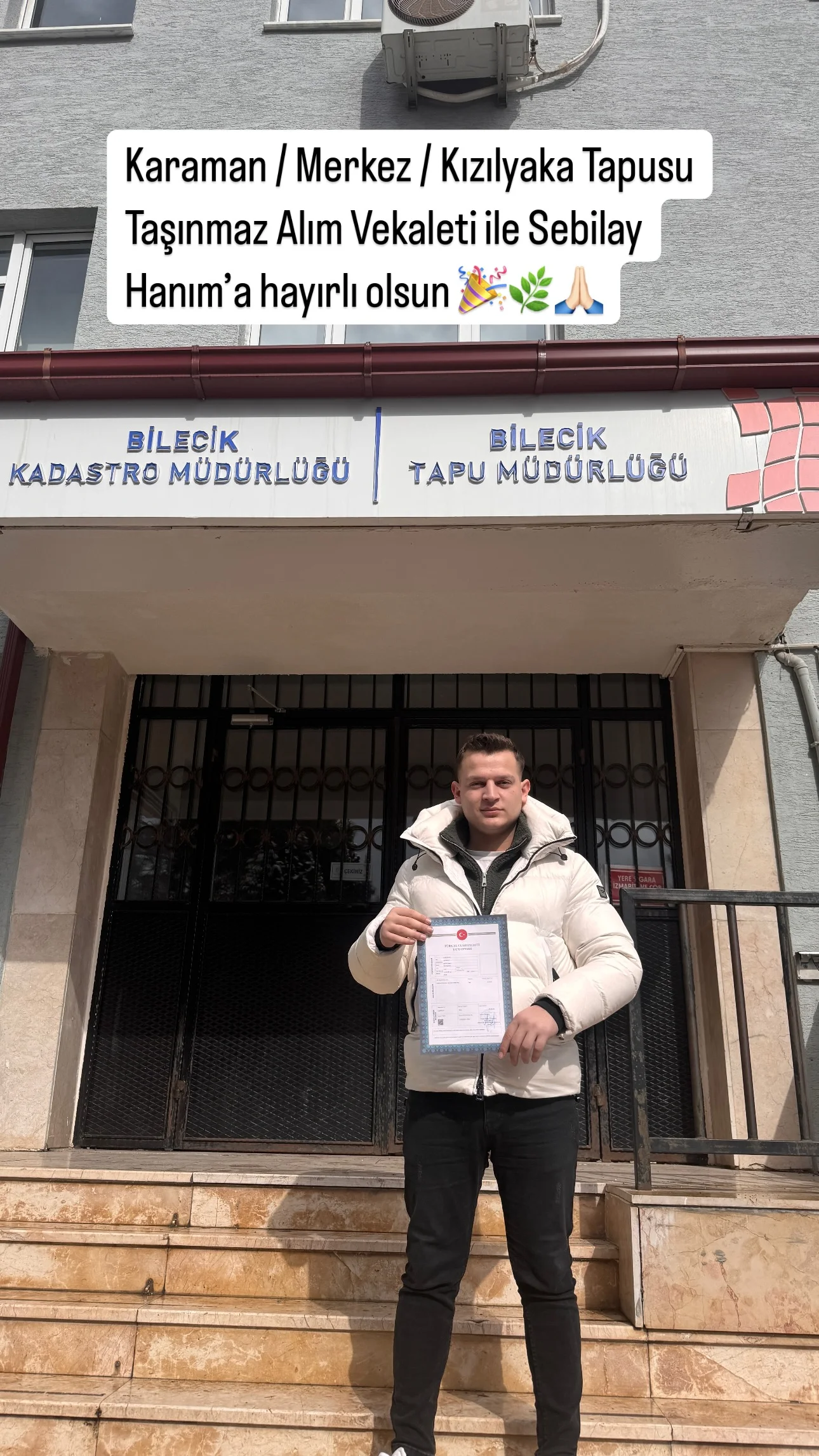 Tapu teslim anı