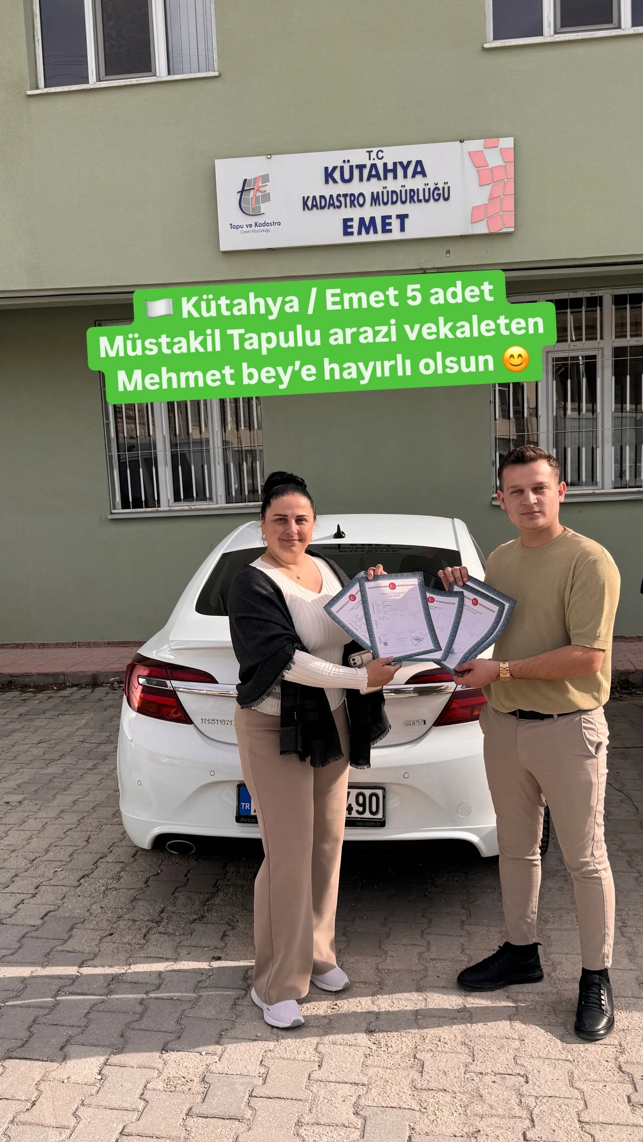 Tapu teslim anı