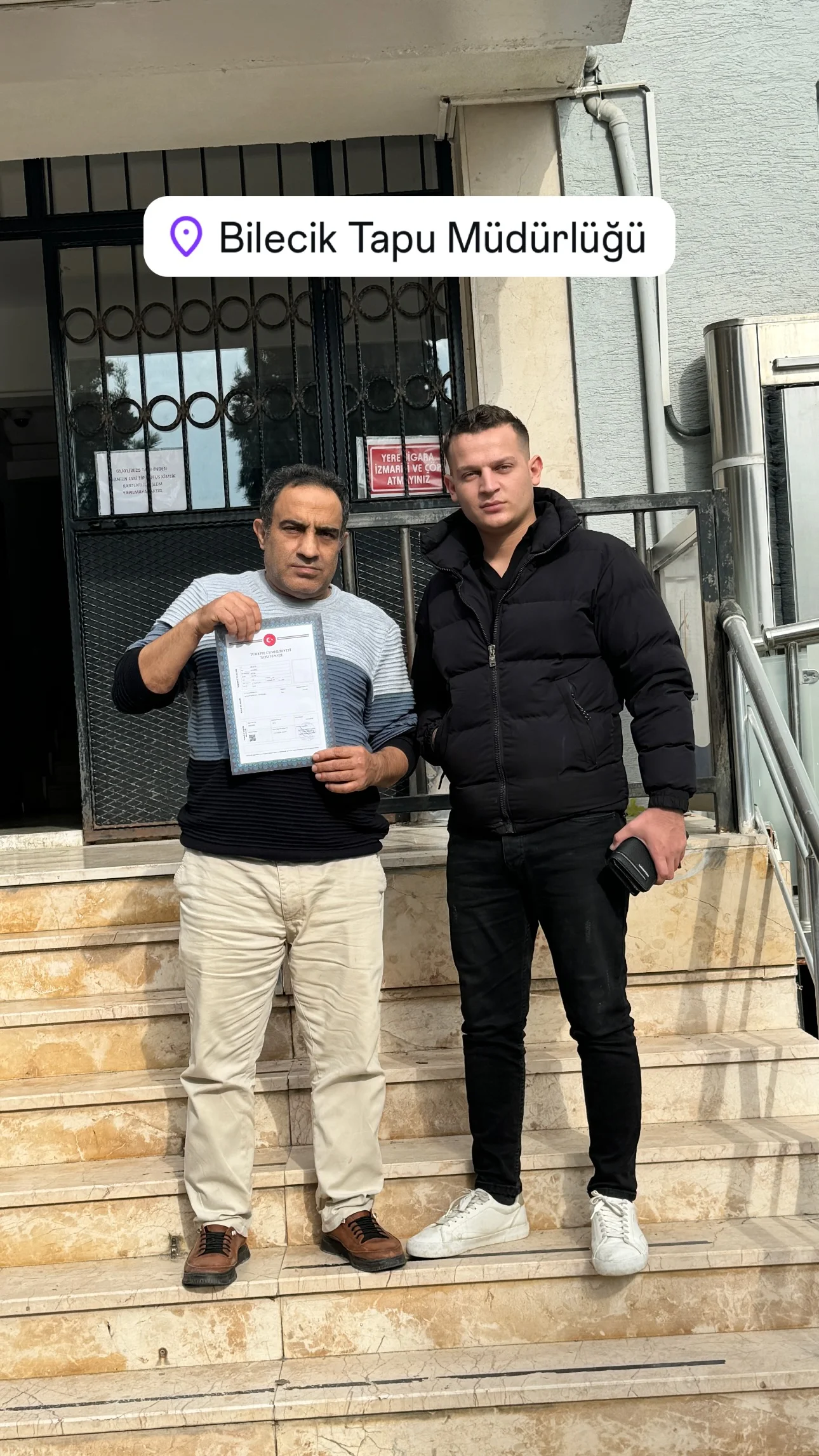 Tapu teslim anı