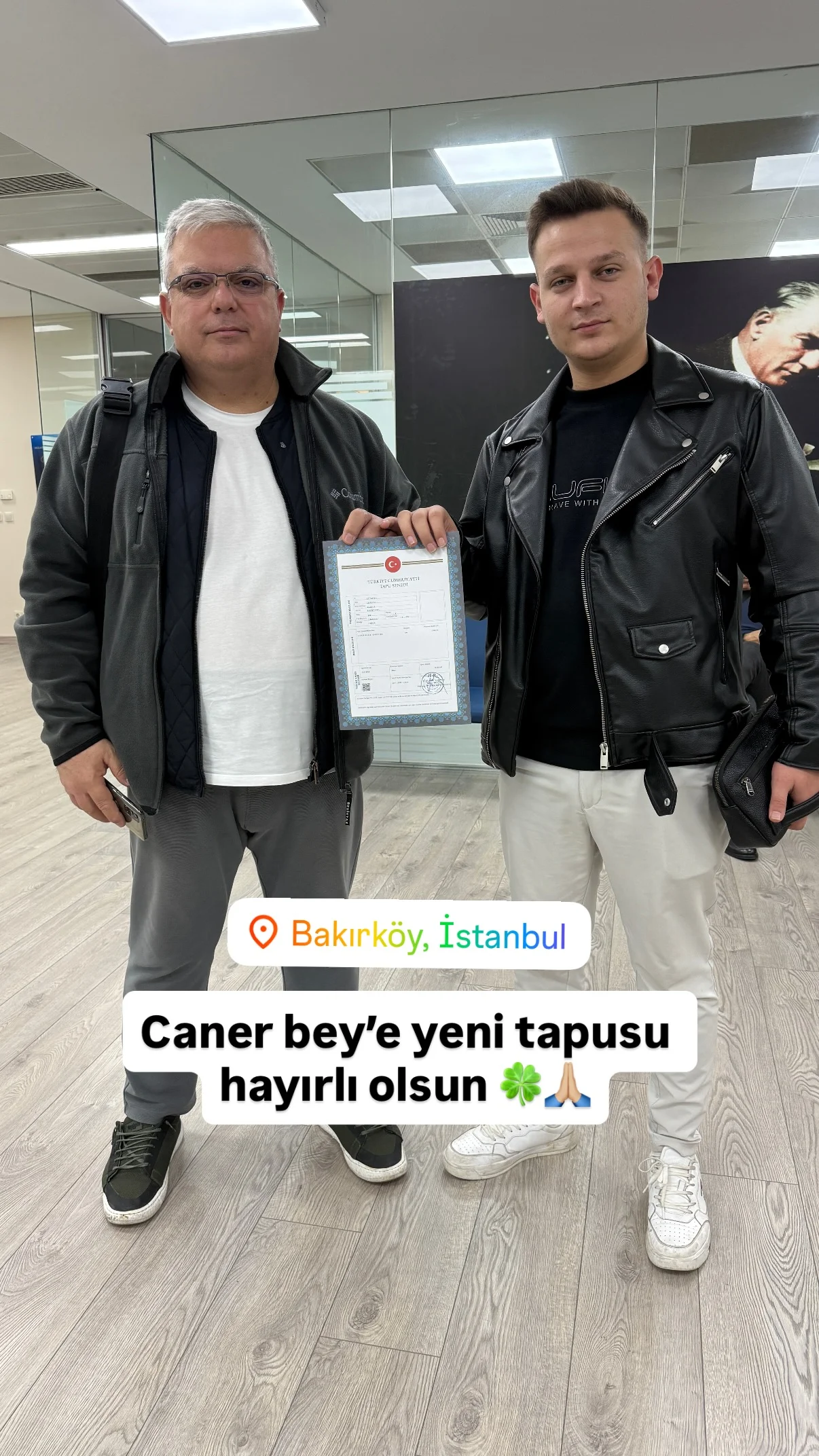 Tapu teslim anı