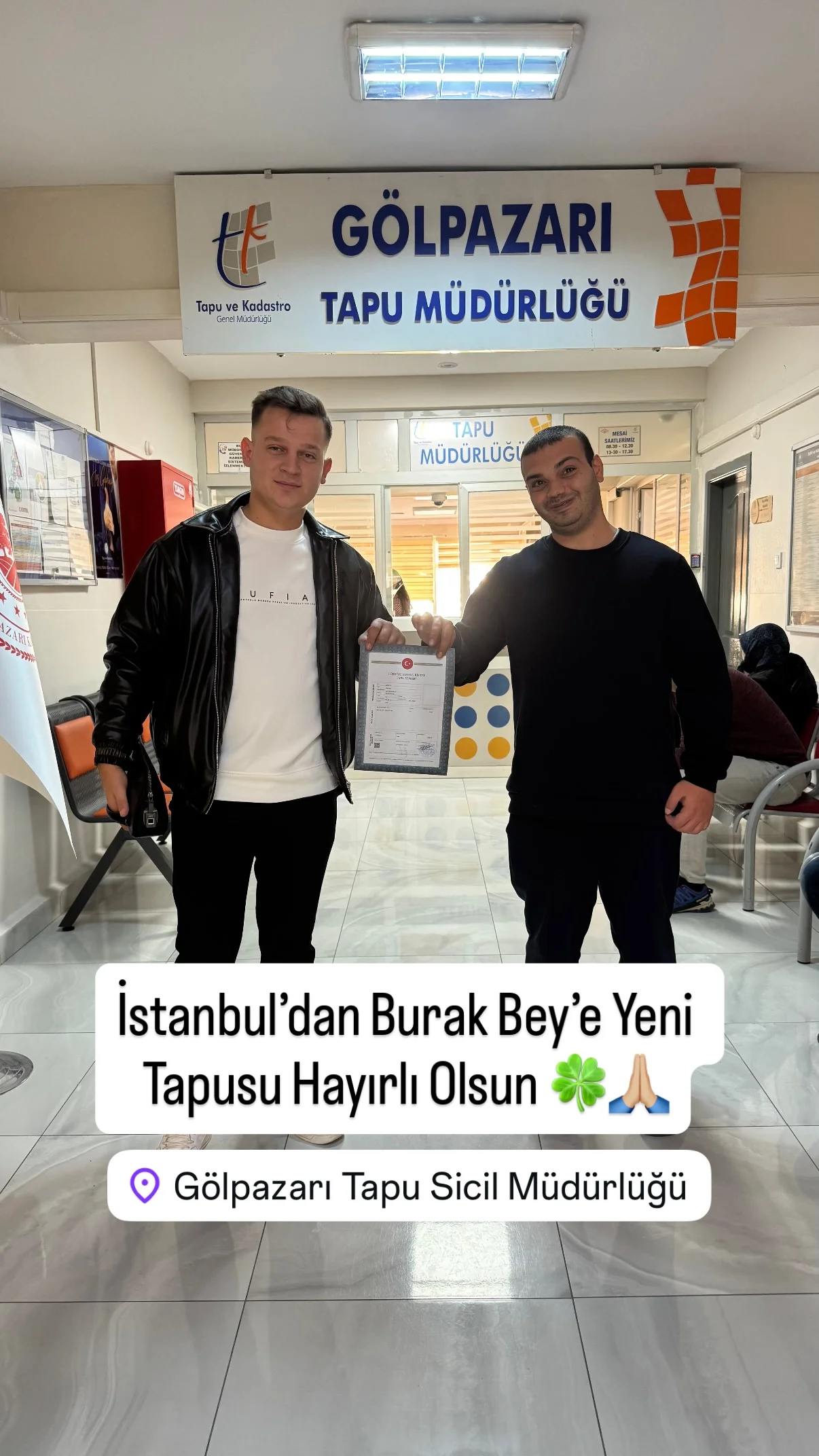 Tapu teslim anı