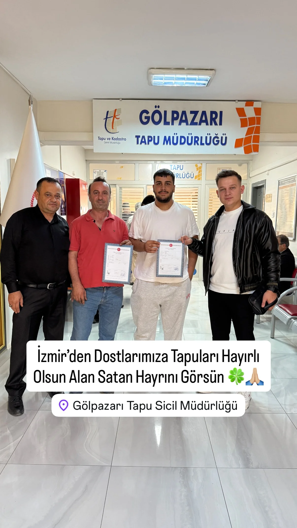Tapu teslim anı