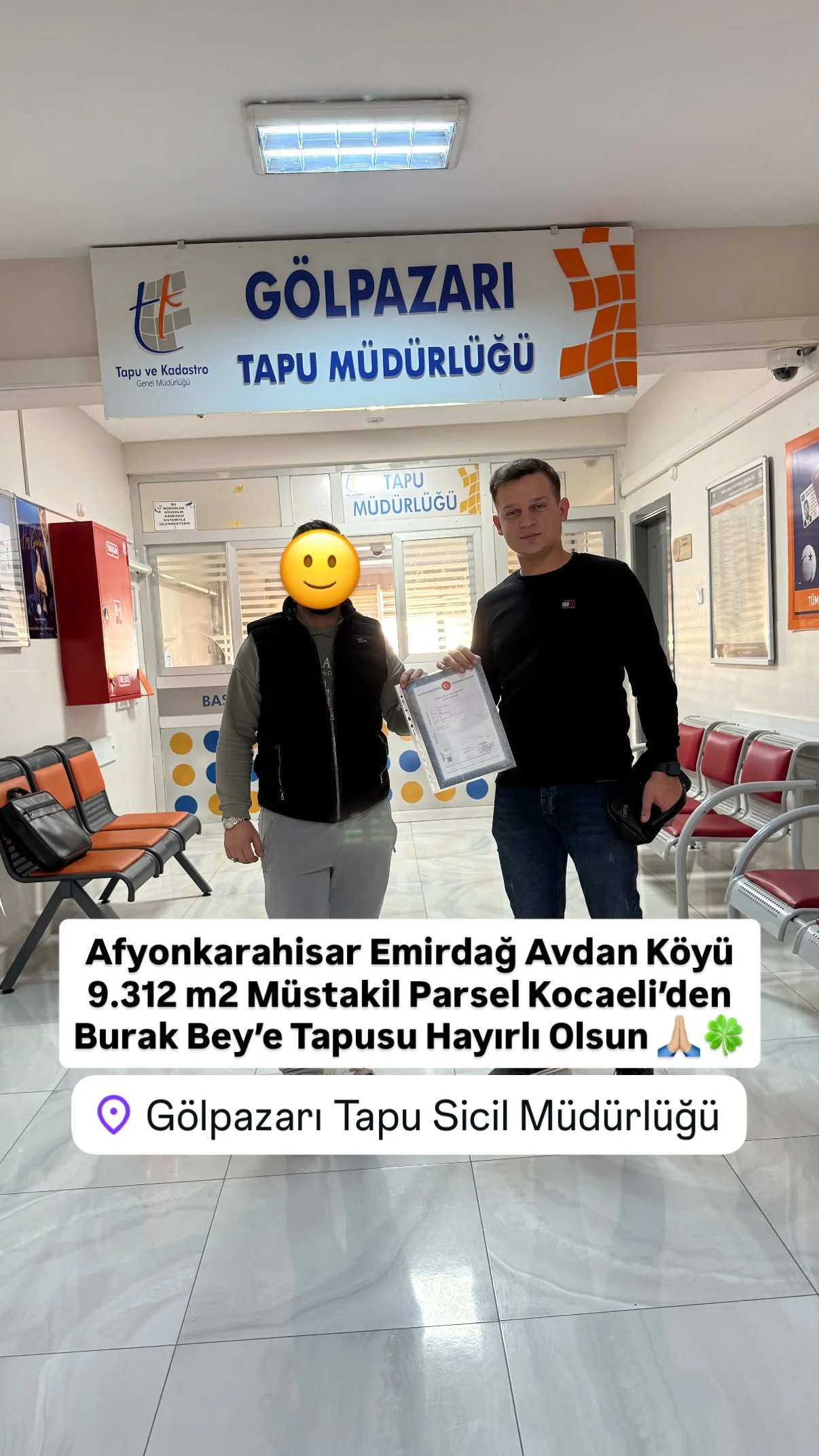 Tapu teslim anı