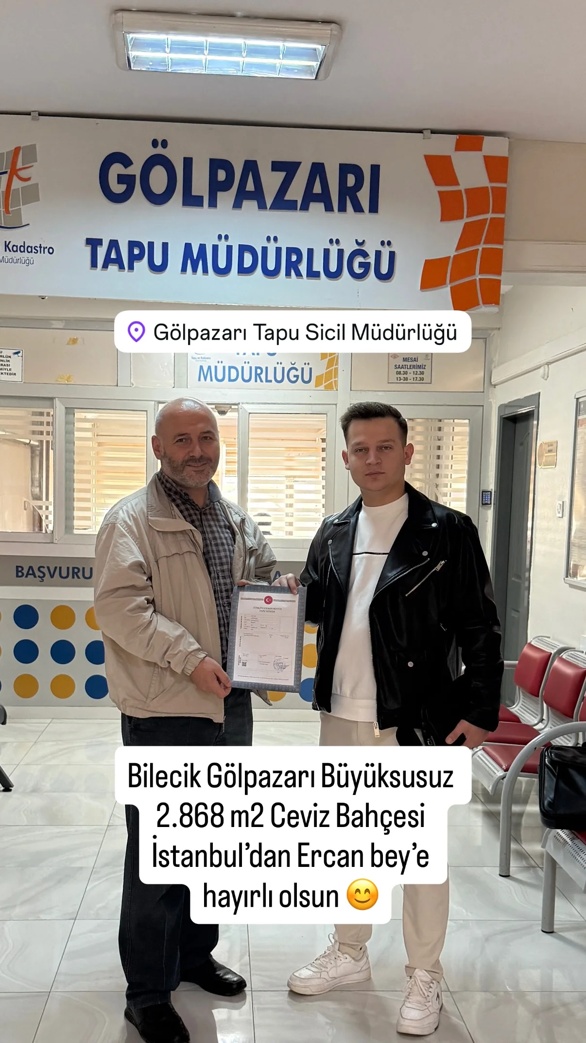 Tapu teslim anı