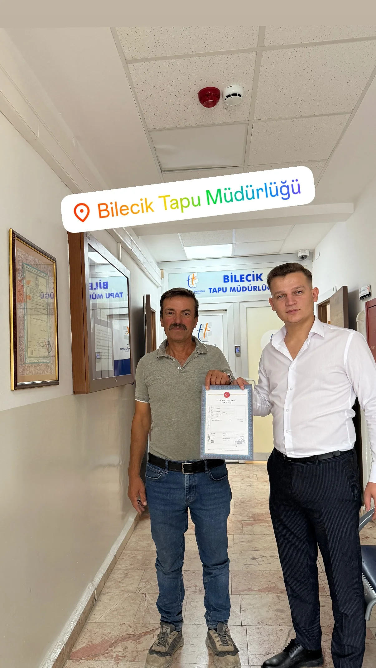 Tapu teslim anı