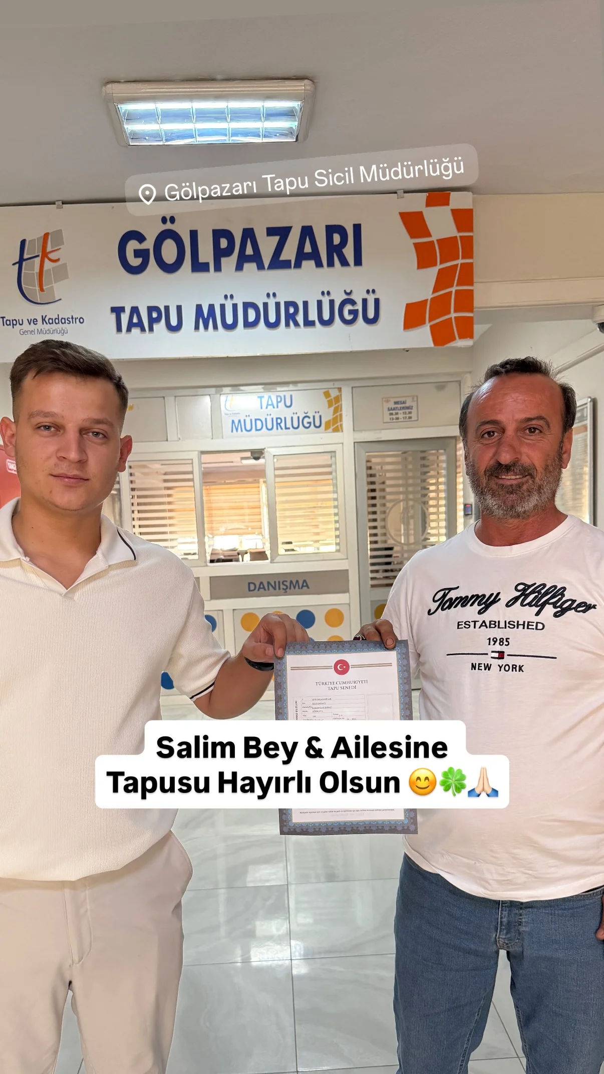 Tapu teslim anı