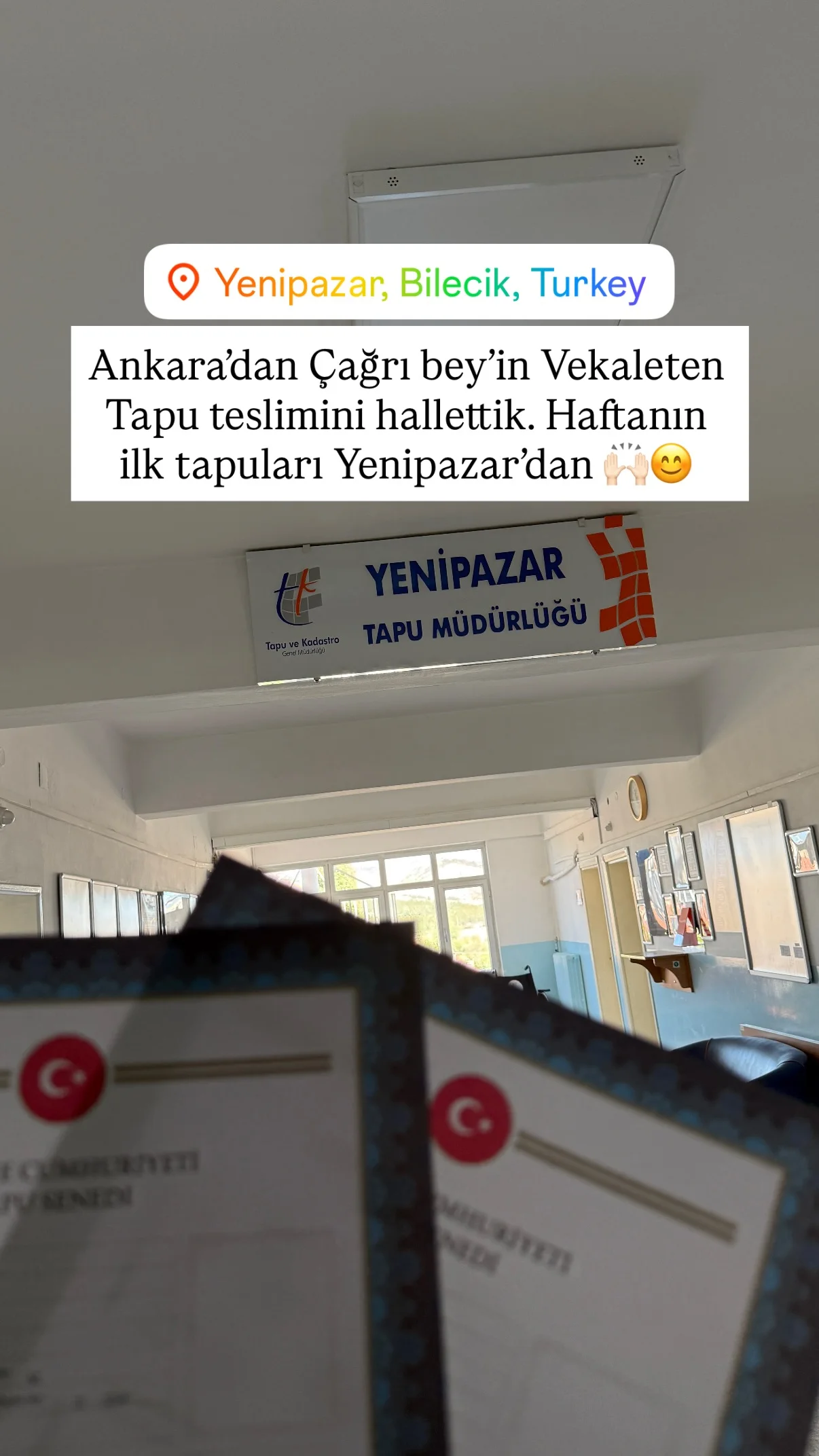 Tapu teslim anı