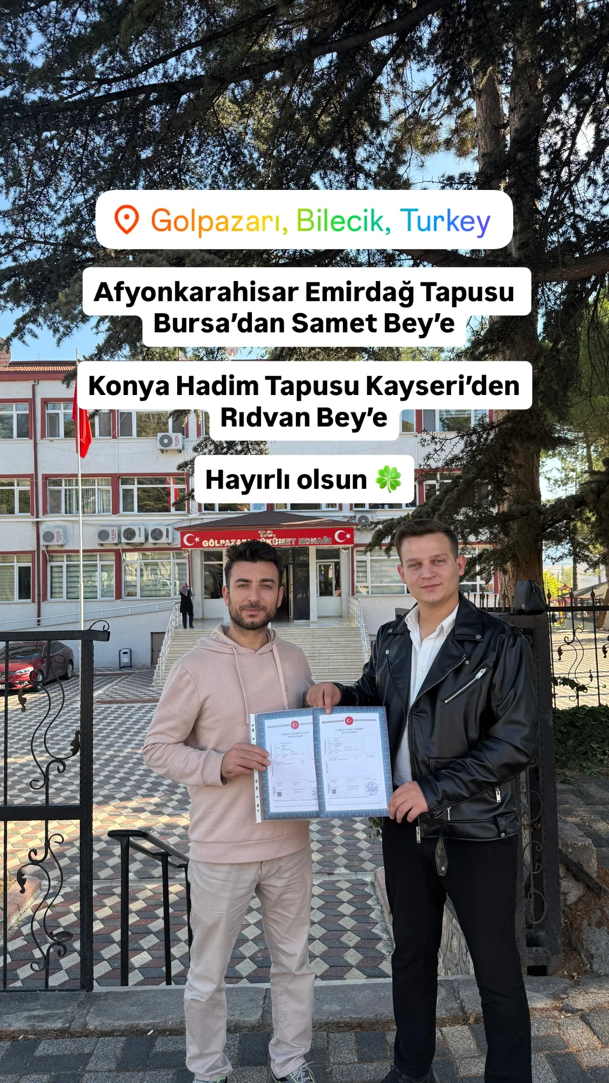 Tapu teslim anı