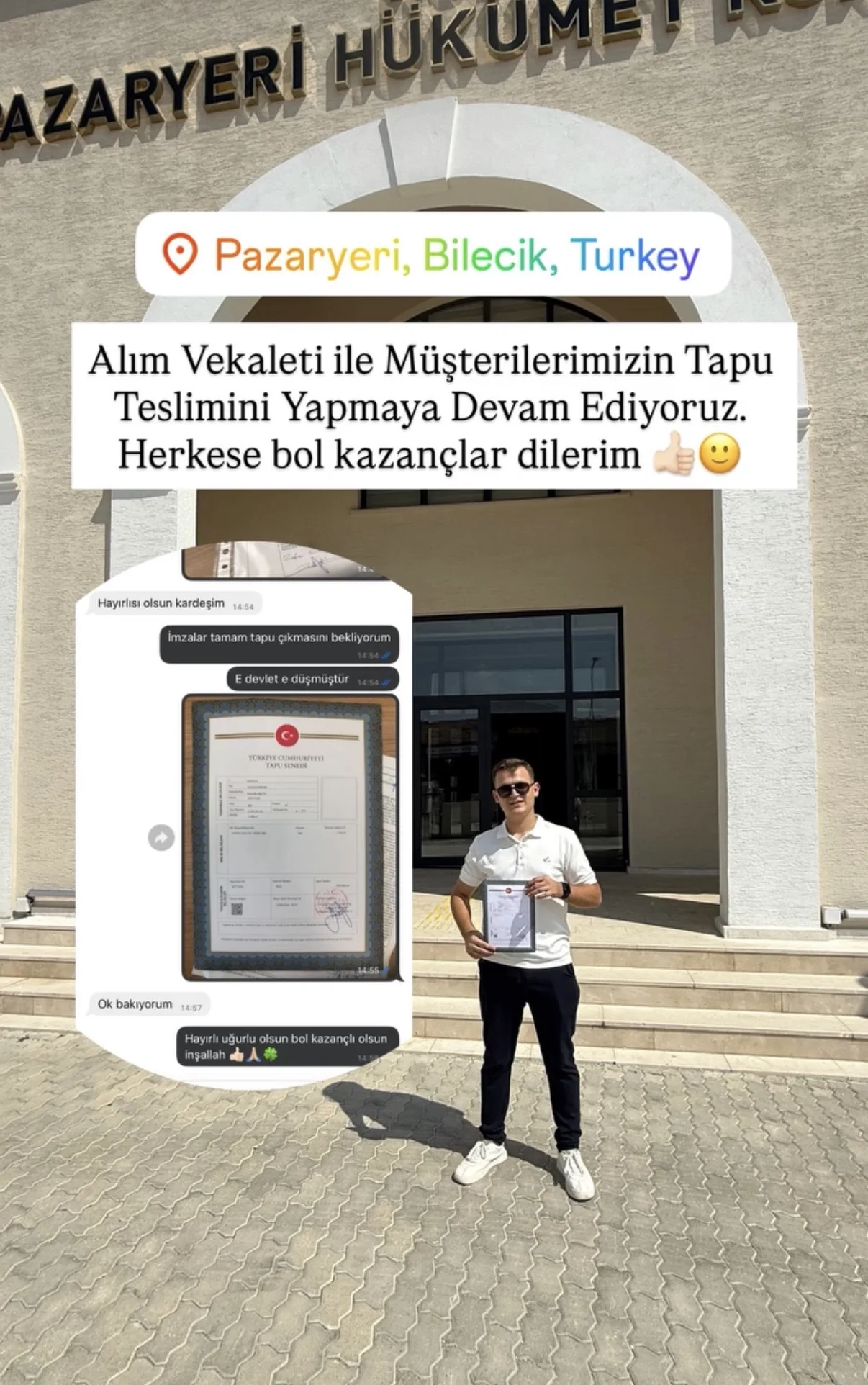 Tapu teslim anı